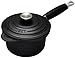 Le Creuset Cast Iron Black Enamel Interior Saucepan, Satin Black (Matt Black Finish), 18 cm