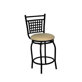 Black Checker Metal Stool- 24 by Target Marketing