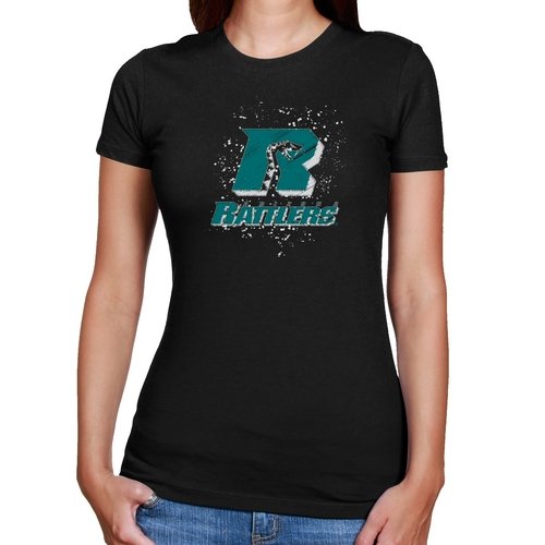 AFL Arizona Rattlers Ladies Black Scribble Sketch Slim Fit T-shirt