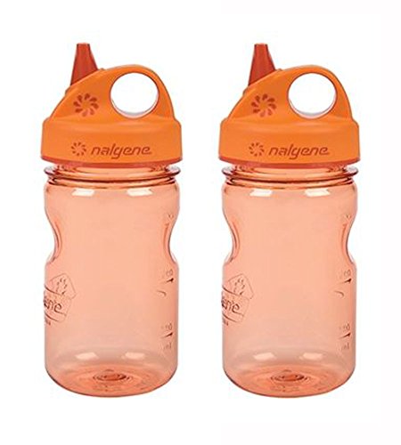 Grip-n-Gulp Kids Water Bottle Orange Set of 2