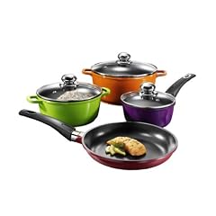 Karcher 113300 Hochwertiges 7-teiliges Aluguss Induktions-Kochtopf Set mit Pfanne, Serie MultiColor, Farbig