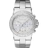 Michael Kors Watches Michael Kors Ladies Dylan Glitz Chronograph White MOP Dial On Sale