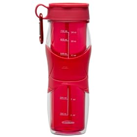 Trudeau Cool Off 24-Ounce Hydration Bottle, Magenta