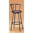 Bar Stool in Satin Black Finish Metal with Swivel Seat and Back 2 Pack By Coaster Furniture