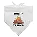 Dump Donald Trump with Poop Dog Pet Bandana - White