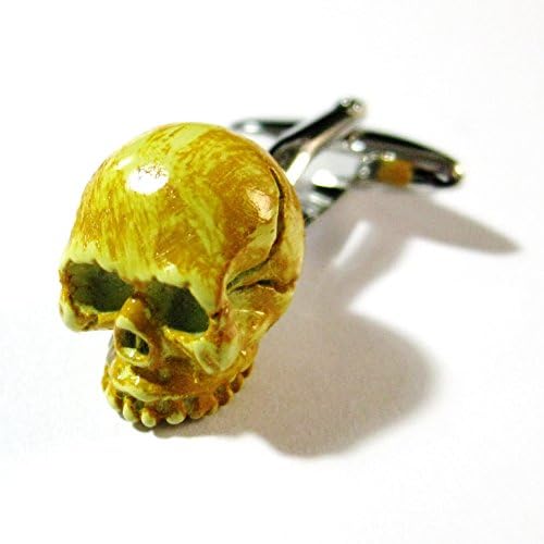 Vintage Skull Cufflinks Skeleton Cuff Links Halloween Gemelos 011281-2