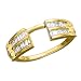 Jewelry : 14K Yellow Gold 1/3 ct. Baguette Cut Diamond Wrap