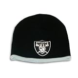 Reebok Oakland Raiders NFL Knit Hat Beanie Silver Tip