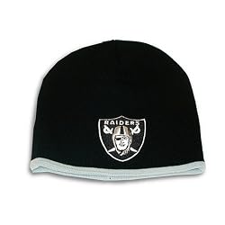 Reebok Oakland Raiders NFL Knit Hat Beanie Silver Tip