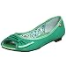 BC Footwear Women's Bangs Flat,Green,8.5 M
