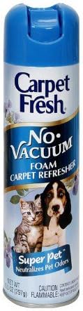 Carpet Fresh No Vacuum Foam Carpet Refresher, Super Pet 10.50 oz (PACK OF 4)