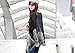 Doinshop Lady Black Batwing Sleeve Chiffon Shirt Bohemian Tops Oversized Blouse (L)