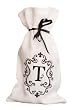Embroidered Monogram Wine Bag - T Embroidered Monogram Wine Bag - T