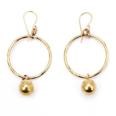 Brass Chime Hoop Earrings||RF10F