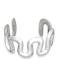 Sterling silver cuff bracelet, Waves