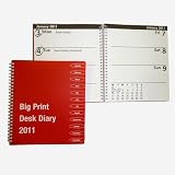 big print desk diary 2011