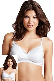 2 Pack Non-wired Cotton Diamond Texture Lightweight Padded Bras