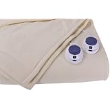 Soft Heat Luxury Micro-Fleece Low-Voltage Electric Heated King Size Blanket, Natural