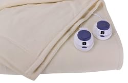 Soft Heat Luxury Micro-Fleece Low-Voltage Electric Heated King Size Blanket, Natural