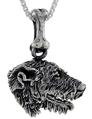 Sterling Silver Irish Wolfhound Dog Pendant