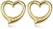 9ct Yellow Gold Small Open Heart Stud Earrings
