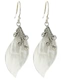 Sterling Silver Bali Mother-of-Pearl Drop Earrings