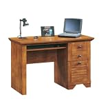 Brushed Maple Computer Desk w/ File Cabinet Drawer