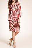 Autograph Graphic Striped Jersey Dress [T50-2366-S]