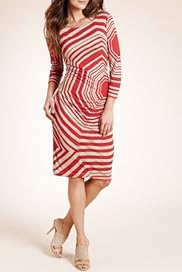 Autograph Graphic Striped Jersey Dress [T50-2366-S]