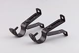 A&F Rod Decor - Pair of Wall Bracket for 3/4 inch Rod - Black