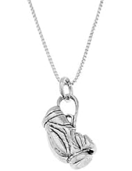 Sterling Silver Three Dimensional Golf Bag Necklace