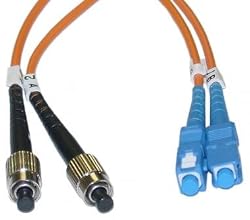 FC / SC, Multimode, Duplex Fiber Optic Cable, 62.5/125, 5 Meter (16.5 ft)
