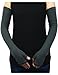 Dahlia Women's Solid Color Acrylic Fingerless Long Arm Warmer Gloves
