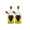 5" OIL/VIN CRUETS 2 PCS-GRAPES