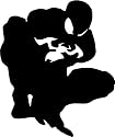 Venom Decal Sticker - Size:3.0 x 2.6 inches - Color:Black