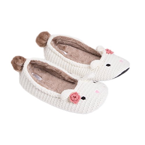 MiYang Women's Super Soft Bunny Ballerina Slipper