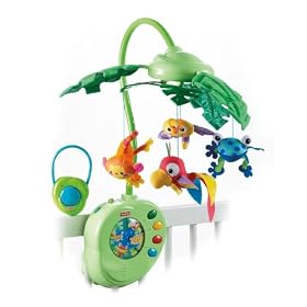 Fisher Price Rainforest Peek-A-Boo Leaves Musical Mobile