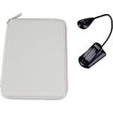 Kindle 2 Shine Leather Sleeve Case Cover (White) with Mighty Bright XtraFlex Reading Light