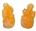 A Pair of Yellow Calcite Ganesh 01 Pocket Size Elephant God Healing Crystal 1