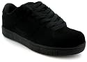 Mens Black Basic Lace Up Skate Trainers Shoes - Black/Black - UK 6-13