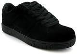 Mens Black Basic Lace Up Skate Trainers Shoes - Black/Black - UK 6-13