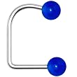 14 Gauge Blue Acrylic Ball Lippy Loop Labret