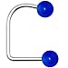14 Gauge Blue Acrylic Ball Lippy Loop Labret