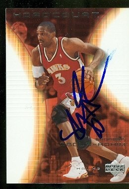 Shareef Abdur-Rahim Autographed/Hand Signed Basketball Card (Atlanta Hawks) 2002 Upper Deck SPX #1