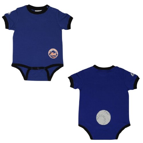 Authentic MLB New York Mets Baby / Infant One-Piece Bodysuit / Romper / Onesie - Royal Blue (Size: 18)