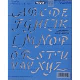 SIMPLY STENCIL 8X10 UNPACKAGED-CALLIGRAPHY UPPER CASE ALPHABET 1-1/4
