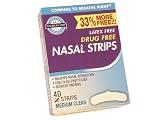(80 Nasal Strips) Drug Free Medium Clear Original Compare to Breathe Right