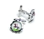 SILVER-Colored Men's Cuff Links. Polo player with horse Cufflinks