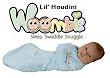 The Lil' Houdini Woombie Baby Cocoon Swaddle (Newborn (5-10 lbs), Bella'Mar Blue)