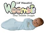 The Lil' Houdini Woombie Baby Cocoon Swaddle (Newborn (5-10 lbs), Bella'Mar Blue)